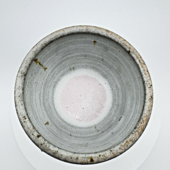 Studio Art Pottery Goblet Chalice Cup Textured Brown Black Stoneware Signed #1 - Picture 5 of 11